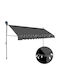 vidaXL Terrace Freestanding Tent with LED Light Charcoal 3.5x1.2cm
