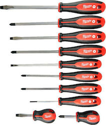 Milwaukee Set 10 Magnetic Screwdrivers