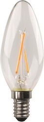 Eurolamp LED Lampen für Fassung E14 und Form C37 Warmes Weiß 806lm 1Stück
