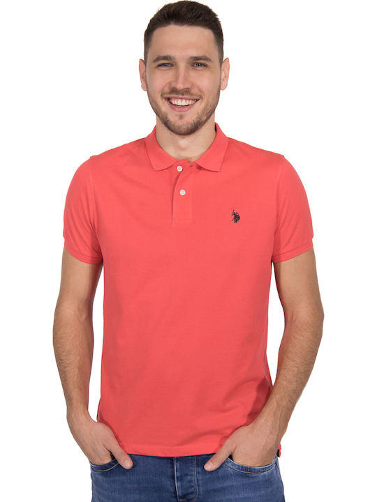 U.S. Polo Assn. Herren Kurzarmshirt Polo Rot