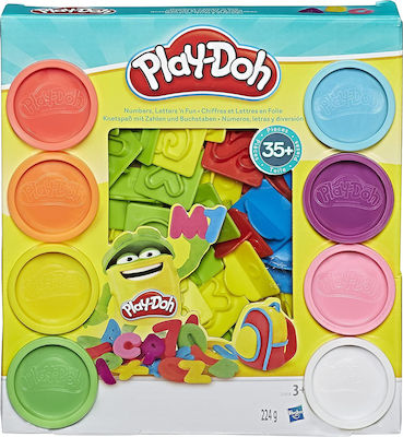 Hasbro Play-Doh Πλαστελίνη - Παιχνίδι Numbers Letters and Fun για 3+ Ετών, 8τμχ