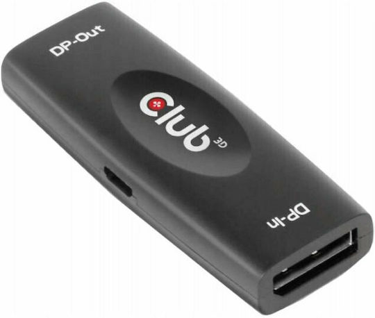 Club3D DisplayPort 1.4 Active Repeater Μετατροπέας DisplayPort female σε DisplayPort female 1τμχ
