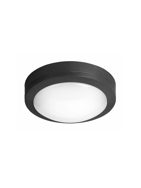 Adeleq Outdoor Ceiling Flush Mount with Integrated LED in Black Color 3-917081