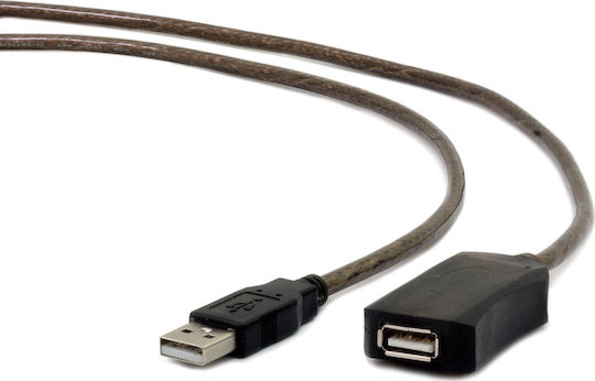 NG USB 2.0 Cable USB-A male - USB-A female Μαύρο 15m NG-AUSB15