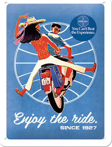 3D Sign Pan Am - Enjoy The Ride Pan Am 15x20cm