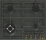 Thermogatz TGS 9511 BL Rustic Autonomous Cooktop with Liquid Gas Burners 63x61cm