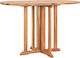 Outdoor Dinner Foldable Wood Table Natural 120x70x75cm