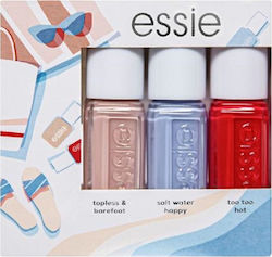 Essie Mini Summer Kit Topless & Barefoot Gloss Nail Polish Set colourful 15ml
