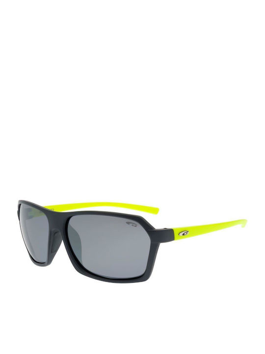 Goggle Kivo Sunglasses with Yellow Plastic Frame and Gray Lens E923-4P