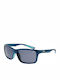 Goggle Muvo Sunglasses with Turquoise Plastic Frame and Blue Lens E916-5P