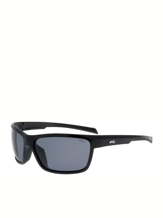Goggle Hint Sunglasses with Black Plastic Frame and Black Lens E414-1P