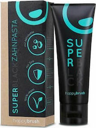 Happy Brush Super Black Οδοντόκρεμα με Ενεργό Άνθρακα 75ml