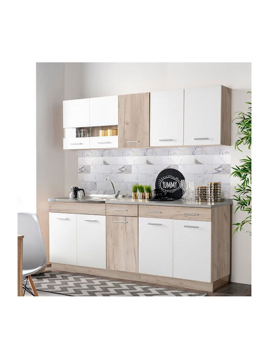 Dalila Kitchen Cabinet Set Wall & Floor 80S Gre...