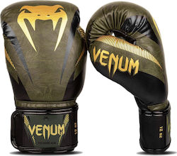 Venum Impact Synthetic Leather Boxing Competition Gloves Green