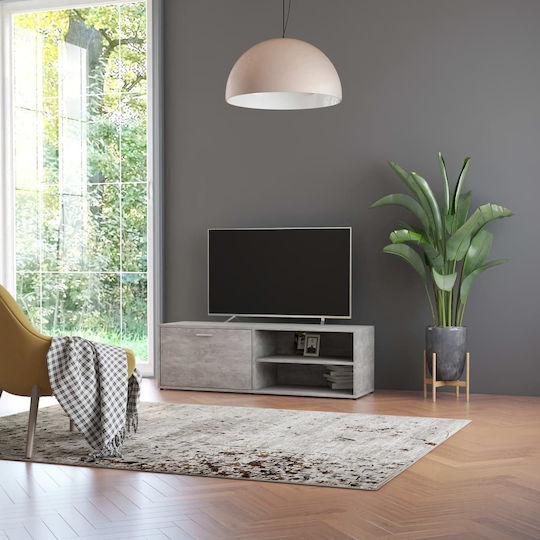 TV-Möbel Hölzernes Gray L120xB34xH37cm