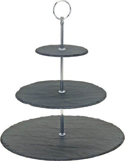 Excellent Houseware Πέτρινη Εταζέρα 3 Ορόφων Μαύρη Excellent Houseware Πέτρινη Εταζέρα 3 Ορόφων Μαύρη