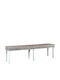 Dining Room Bench with Wooden Surface Gray 160x35x45cm