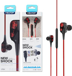 Newtop CF26 In-Ear Freihändig Kopfhörer mit Stecker 3.5mm Rot
