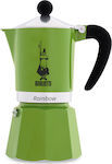 Bialetti Rainbow Stovetop Espresso Pot 3 Cups Verde