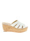 Victoria Platforme Dama în Tip Slip On Albă