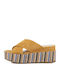 Summer Women's Platform Shoes in Beige Slipper Style