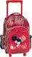 Santoro Kimmidoll Miwa School Bag Trolley Kindergarten Fuchsia with Water bottle holder