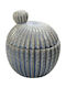 Espiel Kaktus Dekorative Schüssel Keramik Blau 17x17x17cm 1Stück