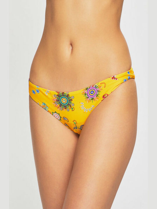 Desigual Rem B Bikini Slip Κίτρινο