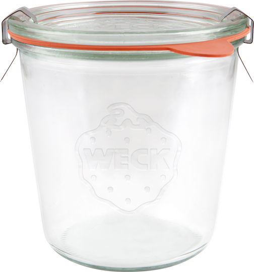 Weck Set of 4pcs Jars General Use with Lid Glass Transparent 580ml
