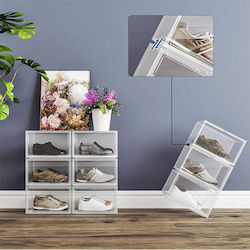 Songmics Plastic Shoe Storage Box in White Colo...
