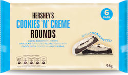 Hershey Kekse Creme Rounds Mit Topping & Füllung Weiße Sahne & Weiße Schokolade 1Stück 96gr
