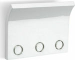 Umbra Κλειδοθήκη Τοίχου Ξύλινη Κλειδοθήκη Τοίχου Μαγνητική Org White 20x3.8x15cm
