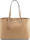 Tuscany Leather TL Δερμάτινη Γυναικεία Τσάντα Shopper Ώμου Light Taupe