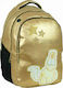 Back Me Up Gold Shooting Star Ученическа Раница Основен Клас Златна с Джоб за Бутилка 30 Литра