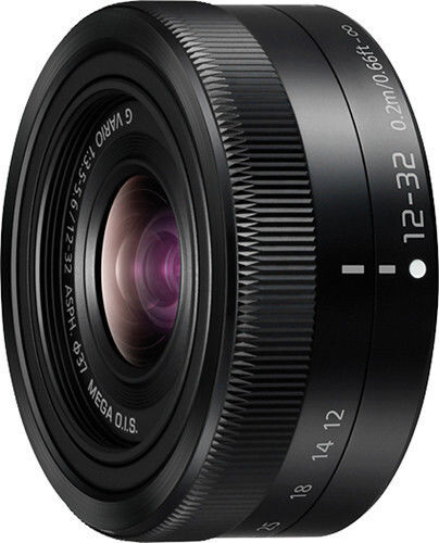 Panasonic Crop Obiectiv Foto Lumix G Vario 12-32mm f3.5-5.6 Asph. Mega OIS Zoom standard pentru Montura Micro Patru Treimi (MFT) Black