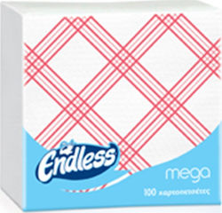 Endless Mega Napkin 1-Ply Red 33x33cm 100pcs 32pcs 1100330042