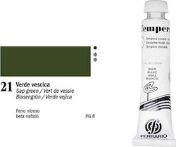 Ferrario Temperella Tempera Colour Paint Tube 20ml Green 21