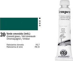 Ferrario Temperella Tempera Colour Paint Tube 20ml Green 20