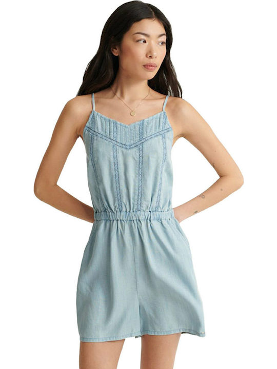 Superdry Indie Lace Cami Women's One-piece Shorts Light Blue