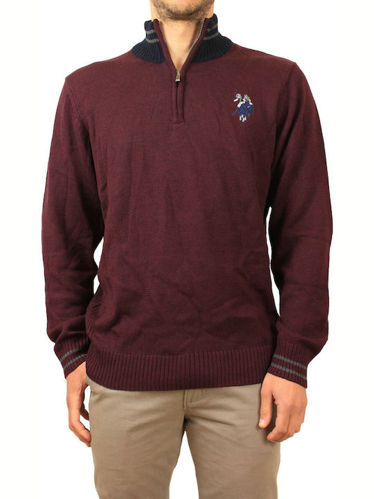 U.S. Polo Assn. Men's Long Sleeve Blouse Polo Burgundy