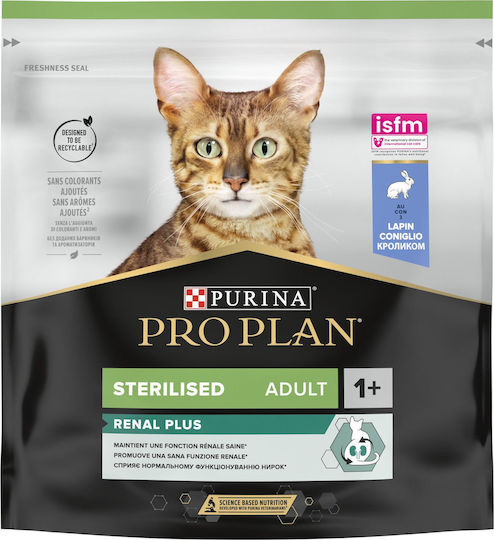 Pro Plan OptiRenal Ξηρά Τροφή για Ενήλικες Στειρωμένες Γάτες με Κουνέλι 0.4kg
