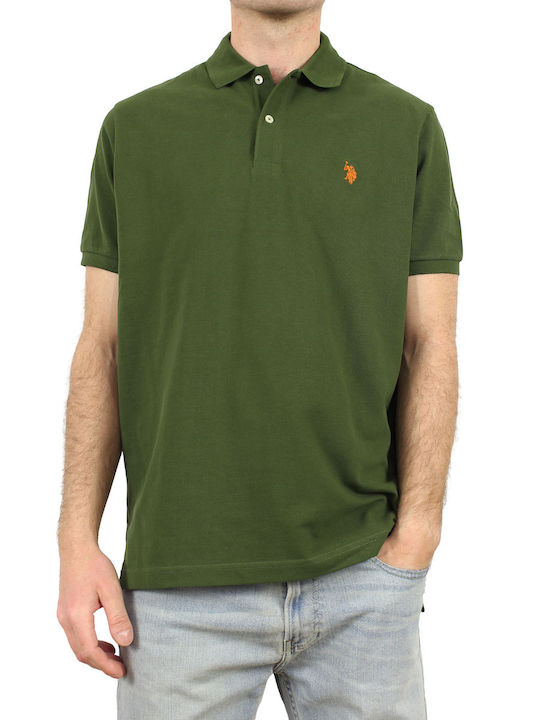 U.S. Polo Assn. Bluza Bărbătească cu Mânecă Scurtă Polo Verde