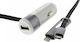 Remax RCC-102 Φορτιστής Αυτοκινήτου 3.4A με μία Θύρα: 1xUSB μαζί με Καλώδιο Lightning / Micro-USB Μαύρο Χρώμα