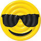 Emoji Sunglasses Saltea umflabilă Căptușeală de scaun pentru piscină Galben 150cm