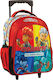 Gim Gormiti School Bag Trolley Kindergarten Multicolour with Water bottle holder 12Liters