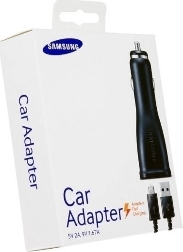 Samsung Φορτιστής Αυτοκινήτου 15W 2A Γρήγορης Φόρτισης με μία Θύρα: 1xUSB μαζί με Καλώδιο Micro-USB Μαύρος