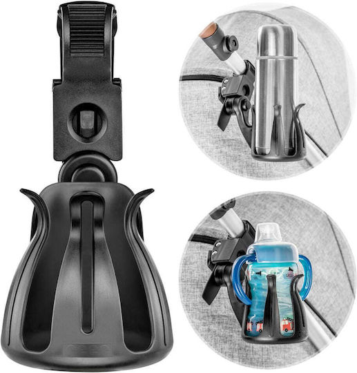Reer Kinderwagenzubehör Flaschehalter Schwarz Clip & Go