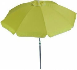 Summer Club Mare Formă în U Umbrelă de Plajă Aluminiu Lime cu Diametru de 2m cu Protecție UV și Ventilație Verde