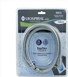 Viospiral Inox Shower Hose with Water-Saving Filter Silver Topflex 200cm (1/2")