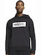 Nike FC Essential Herren Sweatshirt Dri-Fit mit Kapuze und Taschen Schwarz